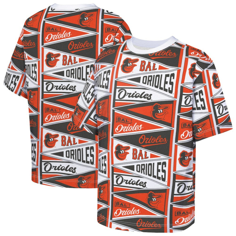 Orange Baltimore Orioles Outerstuff Youth All-Over Pennant T-Shirt