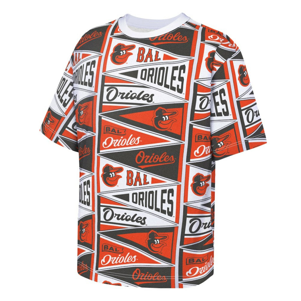 Orange Baltimore Orioles Outerstuff Youth All-Over Pennant T-Shirt