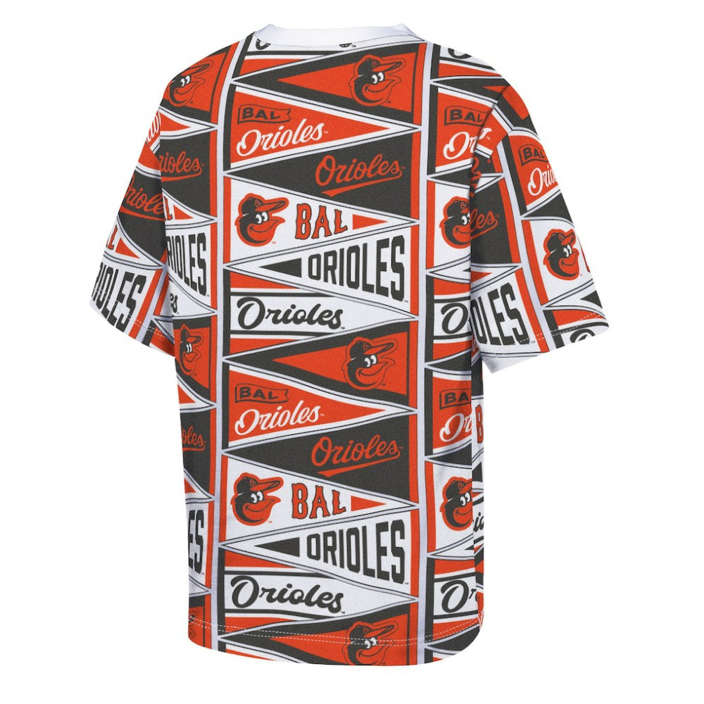 Orange Baltimore Orioles Outerstuff Youth All-Over Pennant T-Shirt