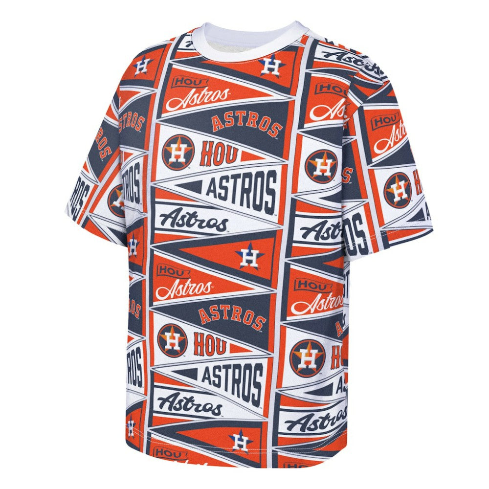 Orange Houston Astros Outerstuff Youth All-Over Pennant T-Shirt