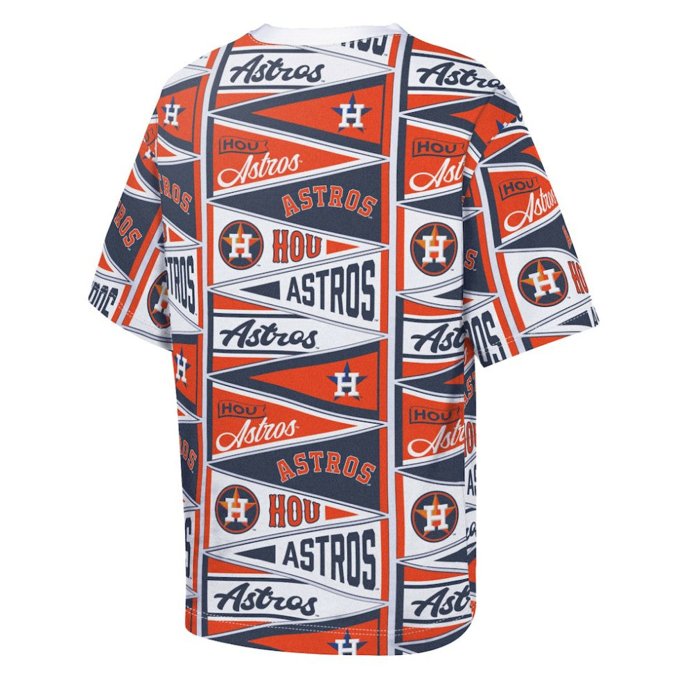 Orange Houston Astros Outerstuff Youth All-Over Pennant T-Shirt