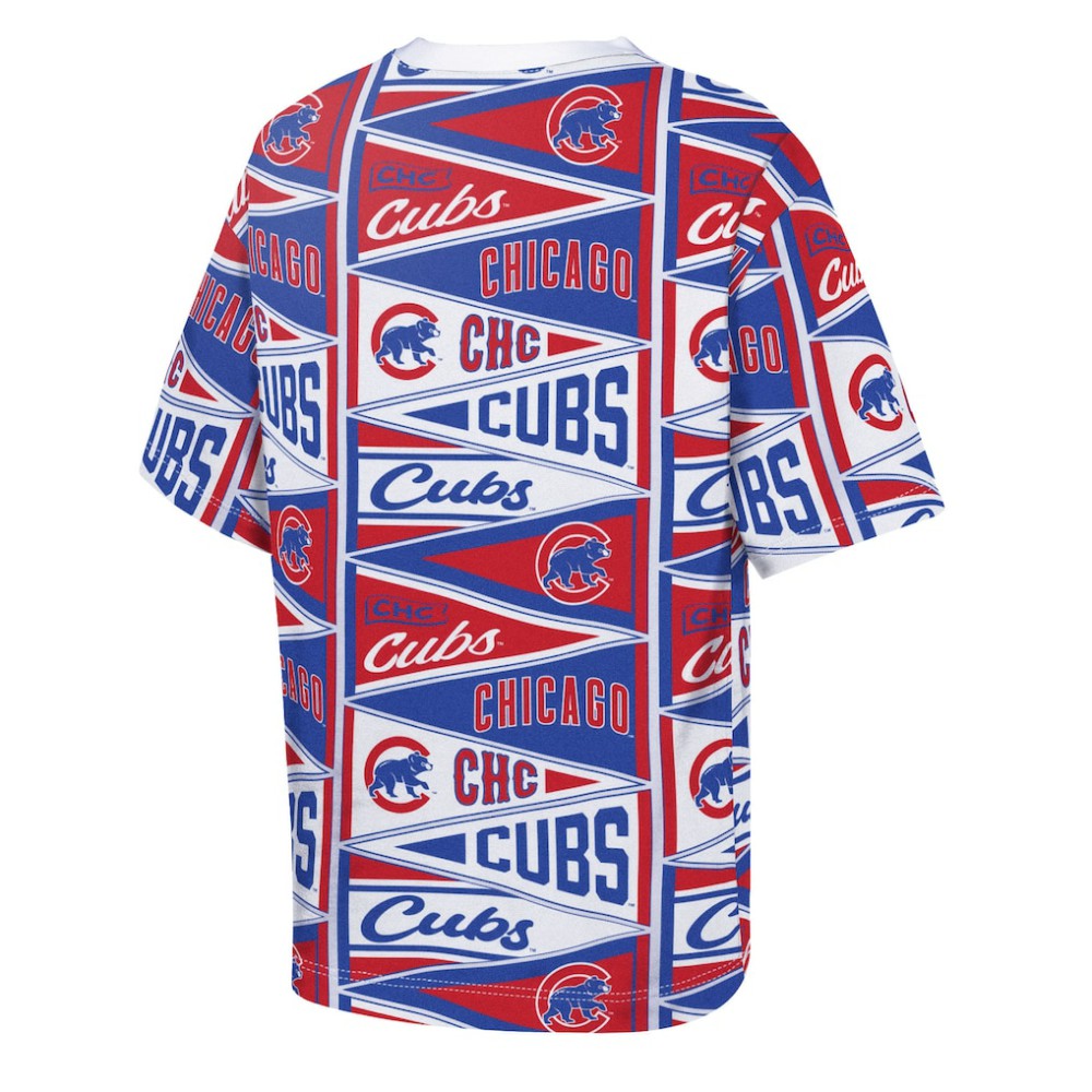 Red Chicago Cubs Outerstuff Youth All-Over Pennant T-Shirt
