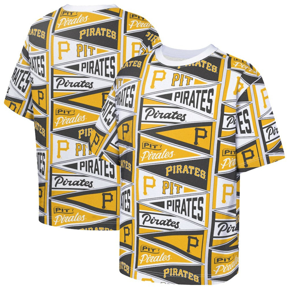Yellow Pittsburgh Pirates Outerstuff Youth All-Over Pennant T-Shirt
