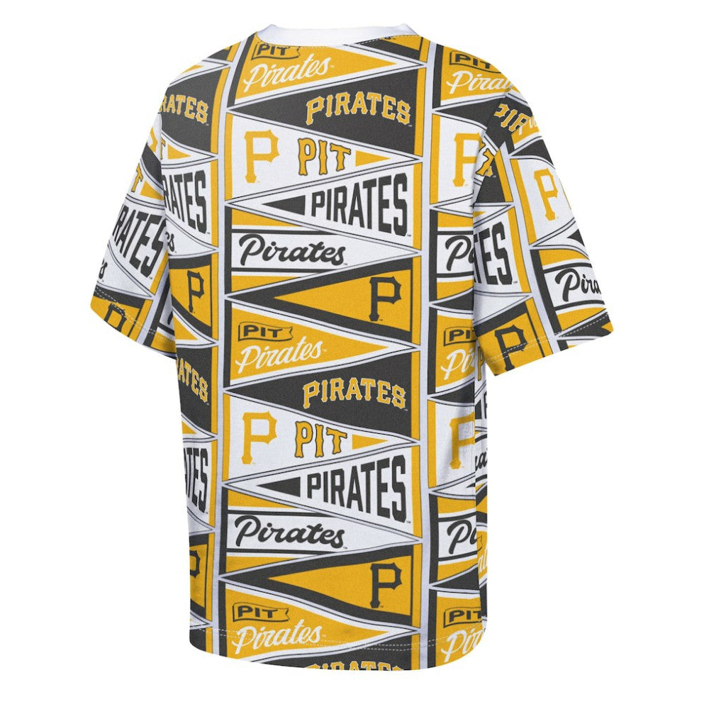 Yellow Pittsburgh Pirates Outerstuff Youth All-Over Pennant T-Shirt