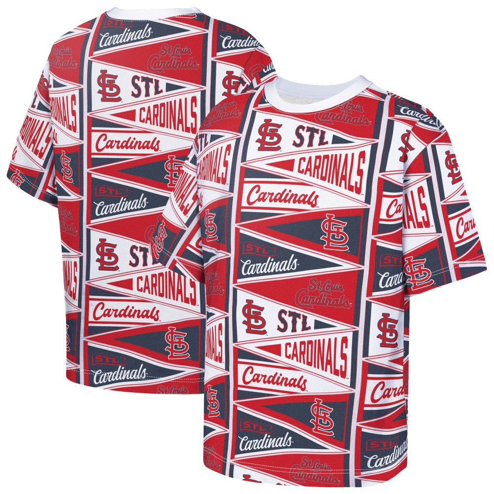 Red St. Louis Cardinals Outerstuff Youth All-Over Pennant T-Shirt