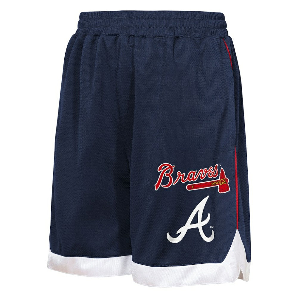 Navy Atlanta Braves Outerstuff Youth Big League All Star Fashion Shorts
