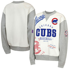 Cream/Gray Chicago Cubs Outerstuff Youth Big League Power Hit Fleece Sweatshirt