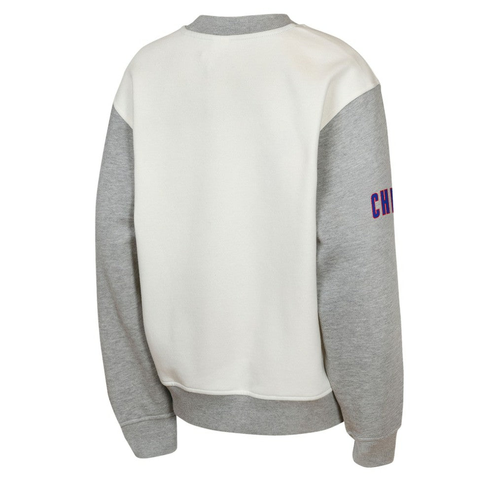 Cream/Gray Chicago Cubs Outerstuff Youth Big League Power Hit Fleece Sweatshirt