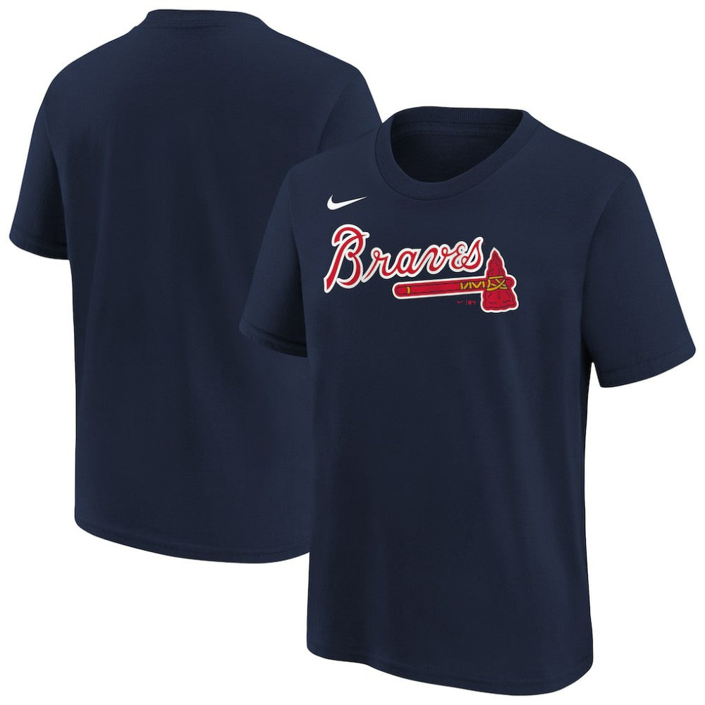 Athletic Navy Atlanta Braves Nike Youth Wordmark T-Shirt