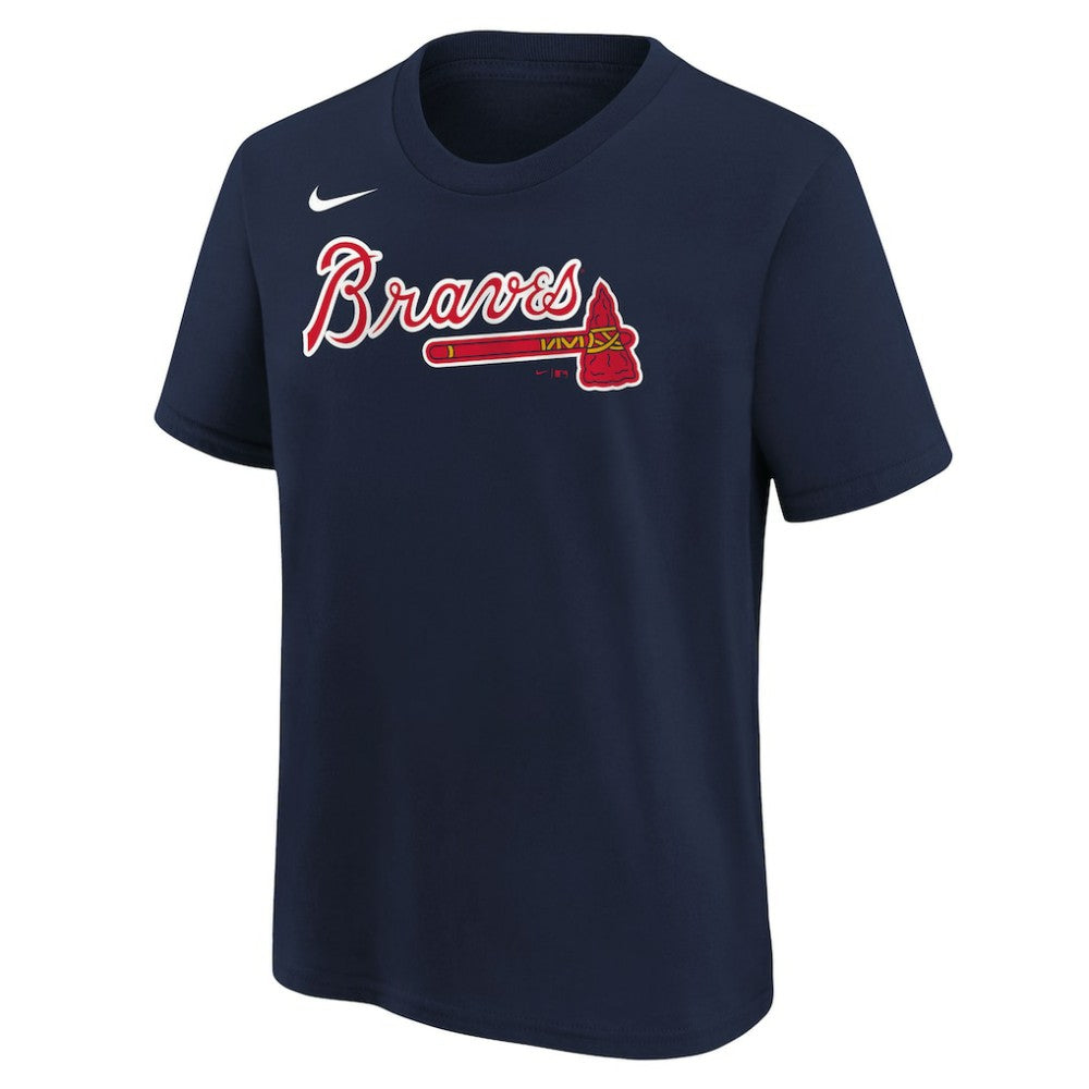 Athletic Navy Atlanta Braves Nike Youth Wordmark T-Shirt