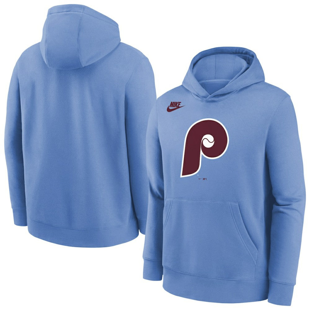 Light Blue Philadelphia Phillies Nike Youth Club Fleece Hoodie