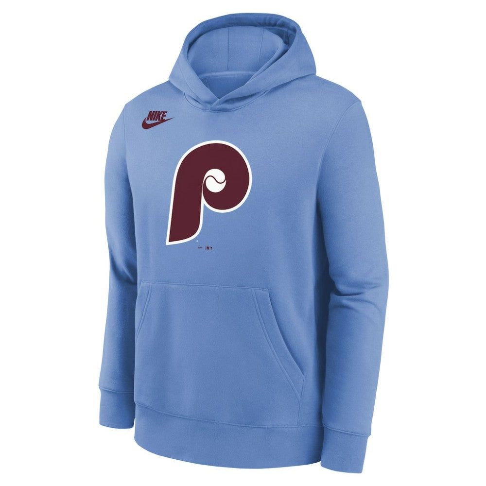 Light Blue Philadelphia Phillies Nike Youth Club Fleece Hoodie