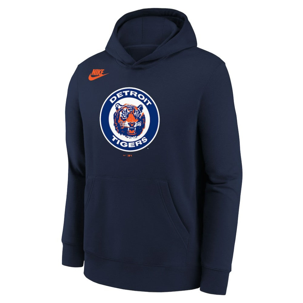Athletic Navy Detroit Tigers Nike Youth Club Fleece Hoodie