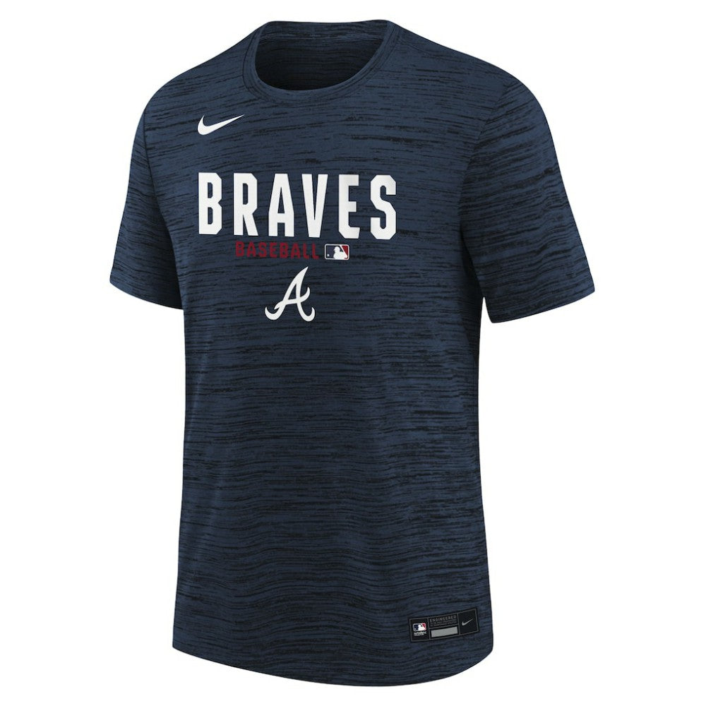 Navy Atlanta Braves Nike Youth Authentic Collection Velocity Dri-FIT T-Shirt