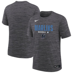 Black Miami Marlins Nike Youth Authentic Collection Velocity Dri-FIT T-Shirt
