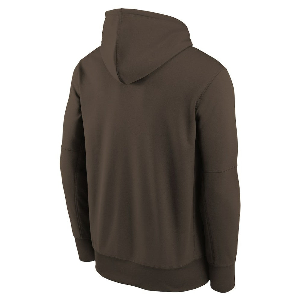 Brown San Diego Padres Nike Youth Authentic Collection Therma-FIT Hoodie