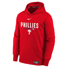 Red Philadelphia Phillies Nike Youth Authentic Collection Therma-FIT Hoodie