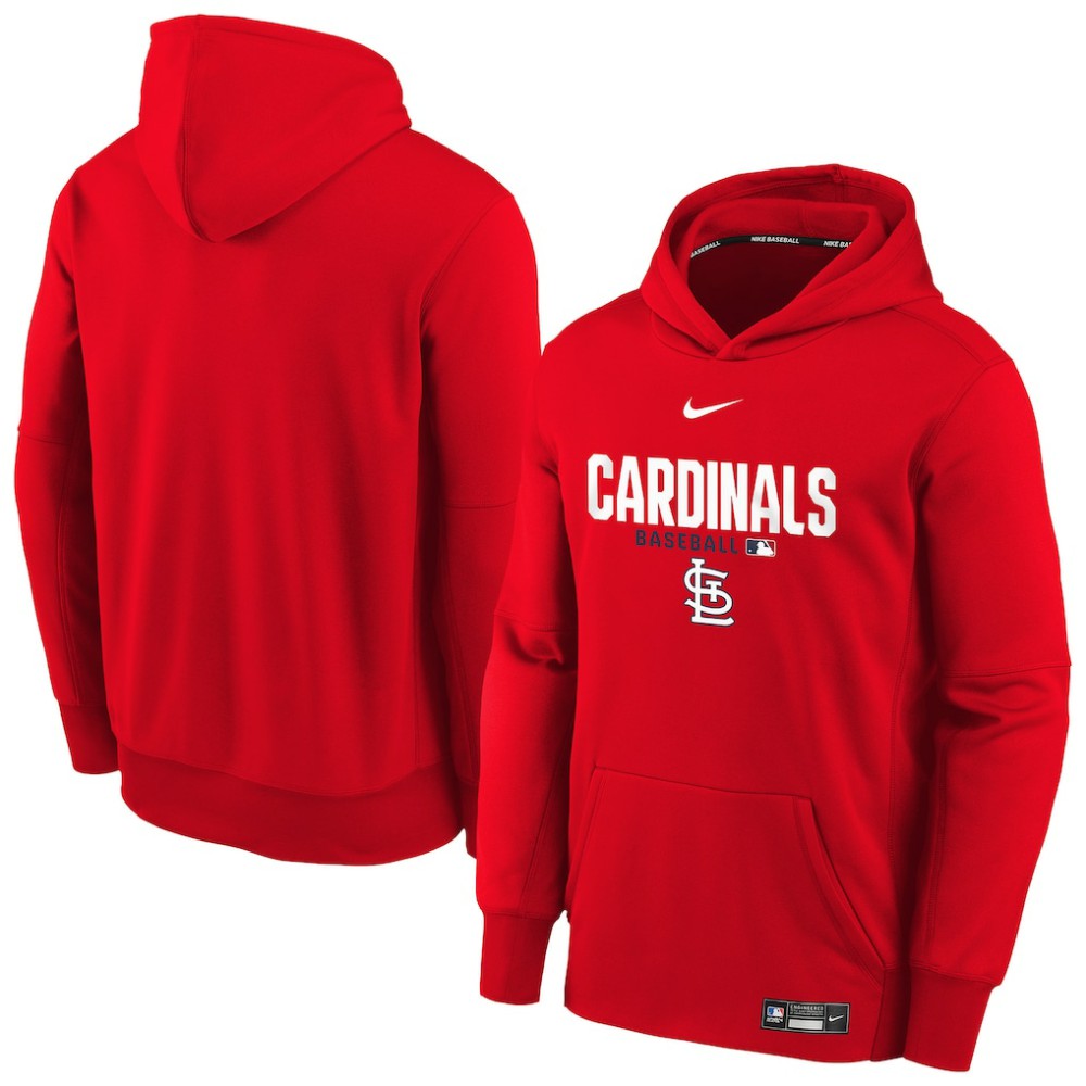 Red St. Louis Cardinals Nike Youth Authentic Collection Therma-FIT Hoodie