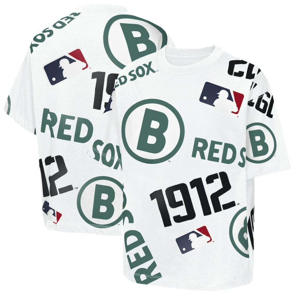 White Boston Red Sox Outerstuff Youth Circus Catch T-Shirt