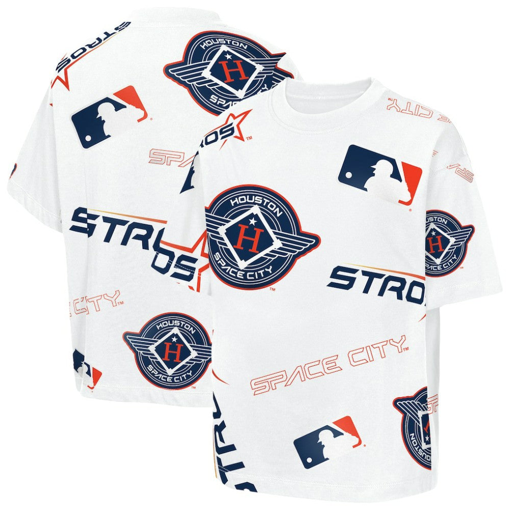White Houston Astros Outerstuff Youth Circus Catch T-Shirt