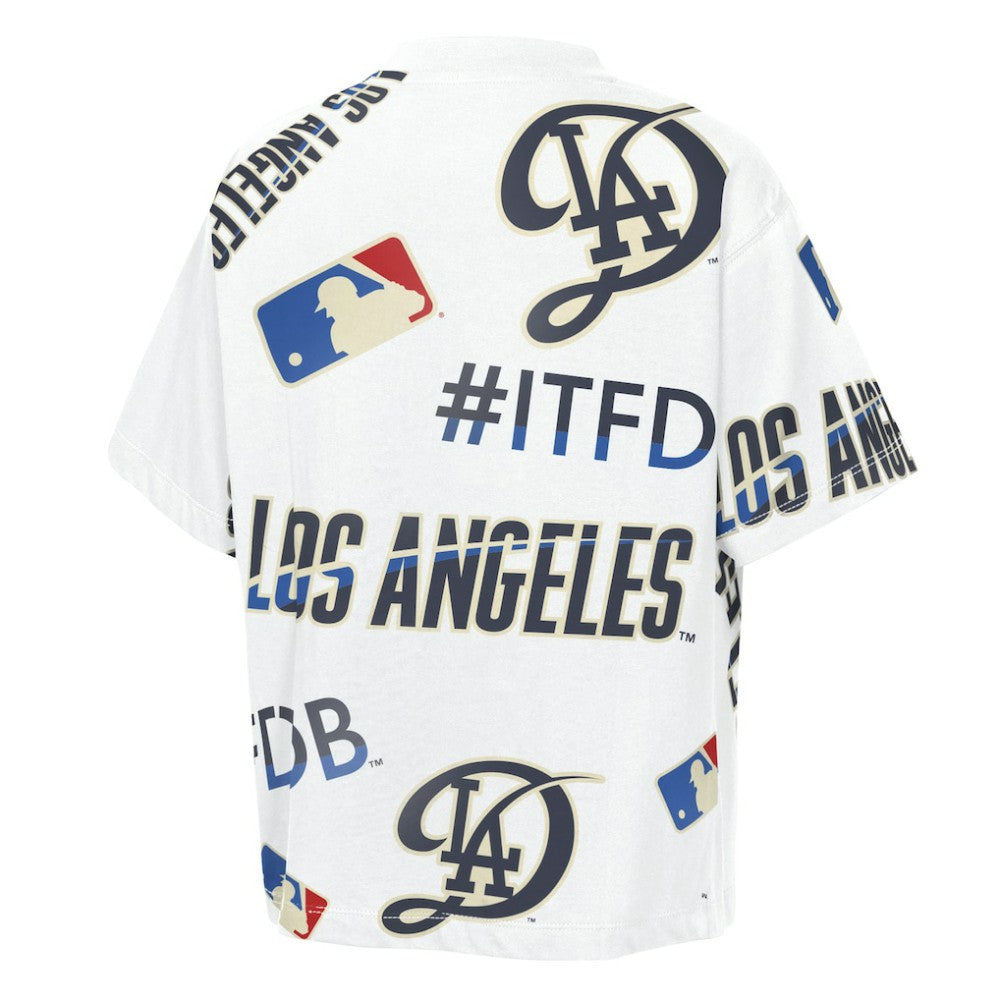 White Los Angeles Dodgers Outerstuff Youth Circus Catch T-Shirt