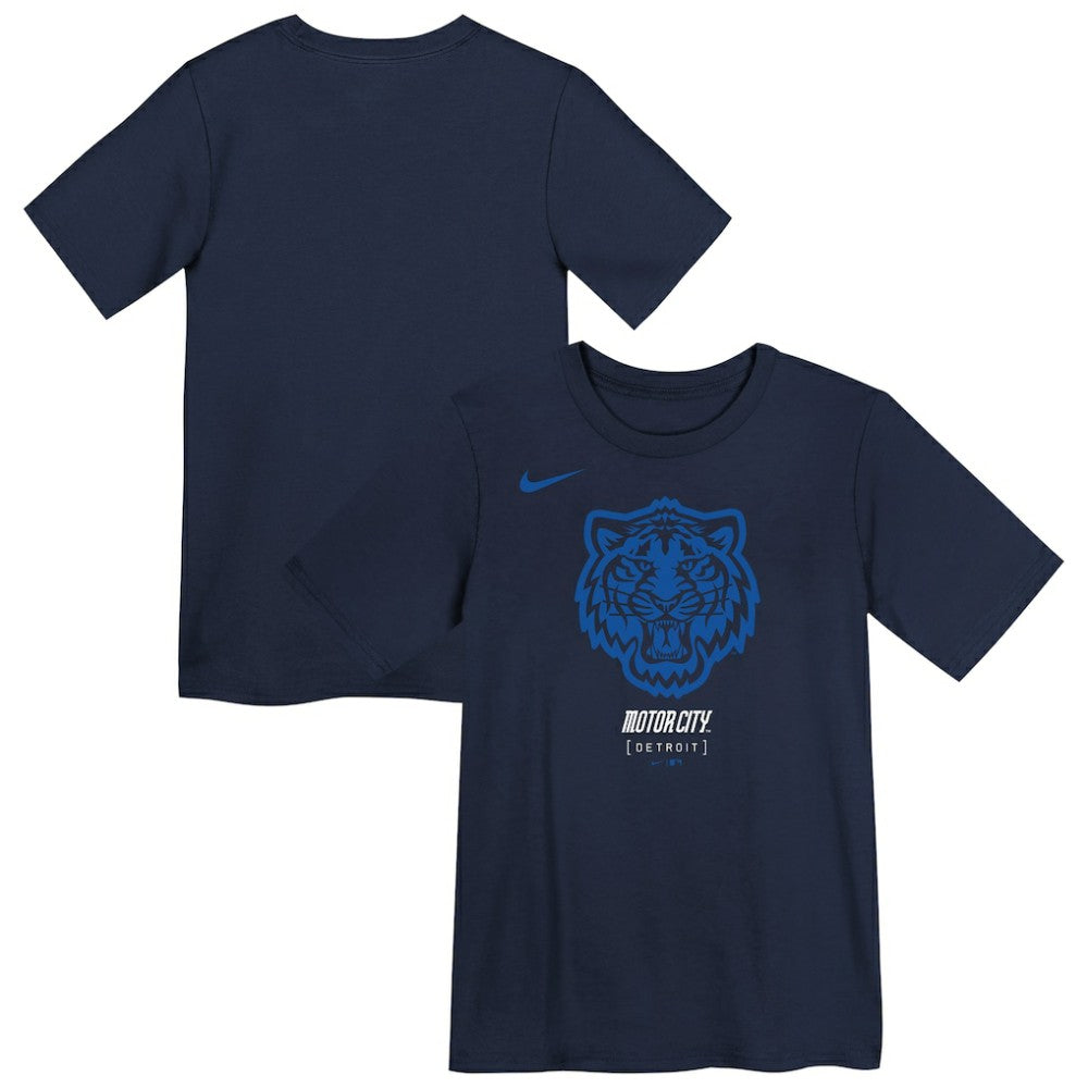 Navy Detroit Tigers Nike Preschool City Connect Logo T-Shirt