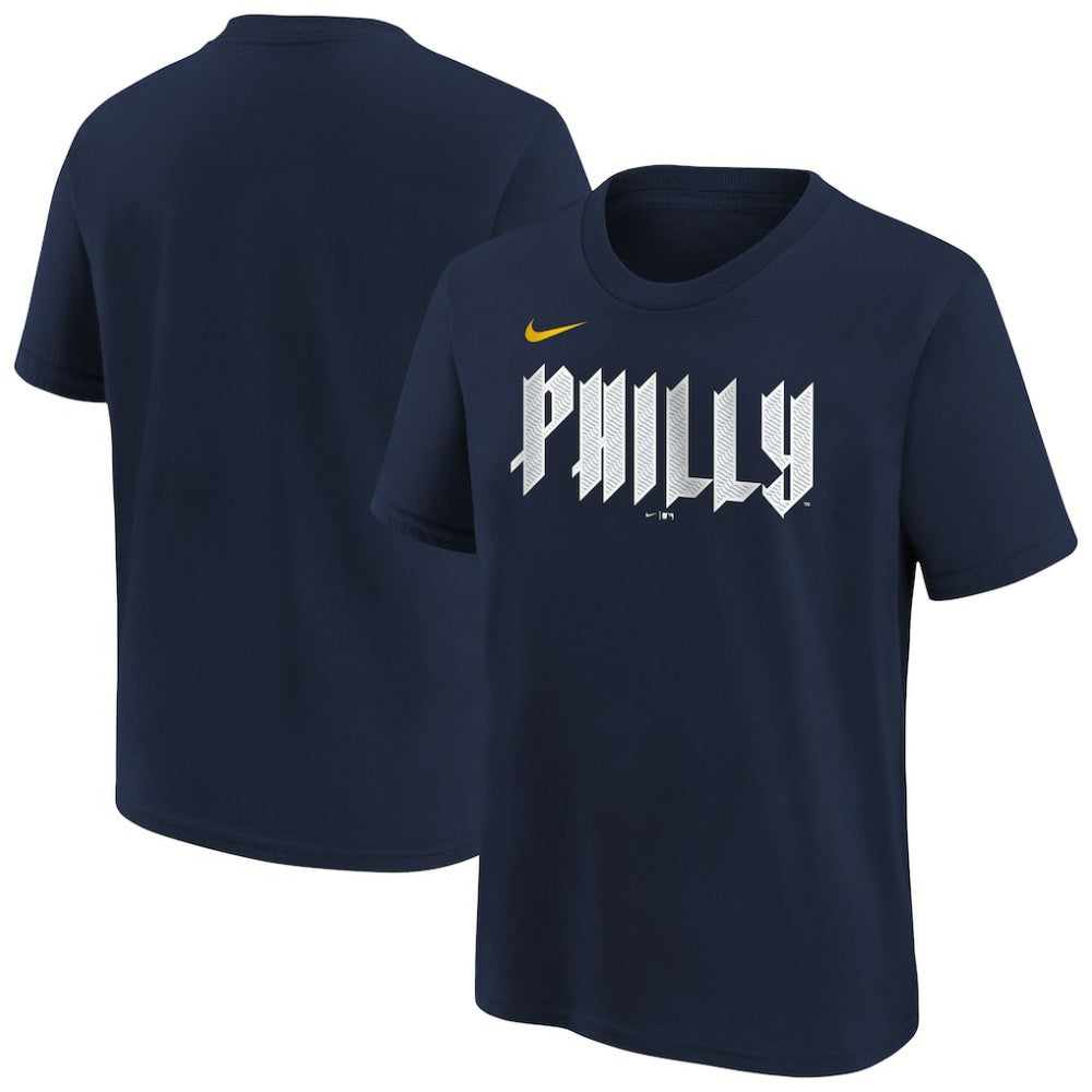 Navy Philadelphia Phillies Nike Youth City Connect Wordmark T-Shirt