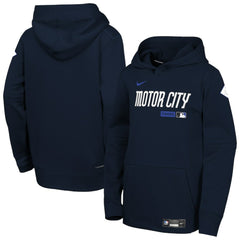 Navy Detroit Tigers Nike Youth Authentic Collection City Connect Therma-FIT Hoodie