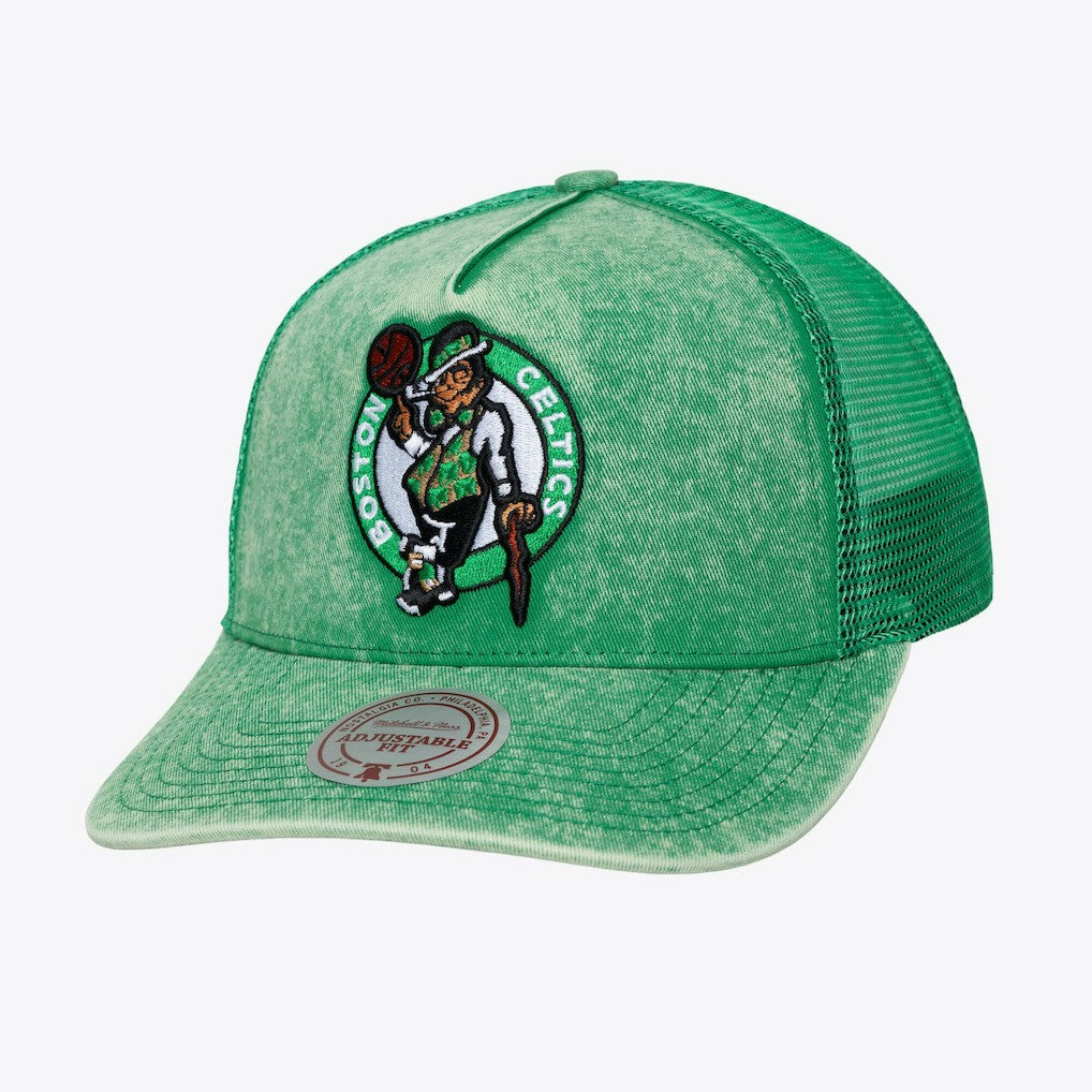 Mitchell & Ness Boston Celtics Gameday Snow Wash Adjustable Trucker Hat