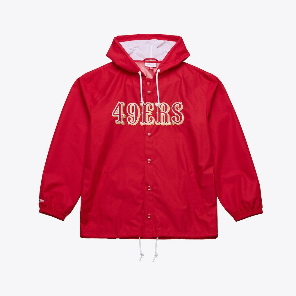 Coaches Full-Snap Hooded Windbreaker Jacket - San Francisco 49ers Jackets