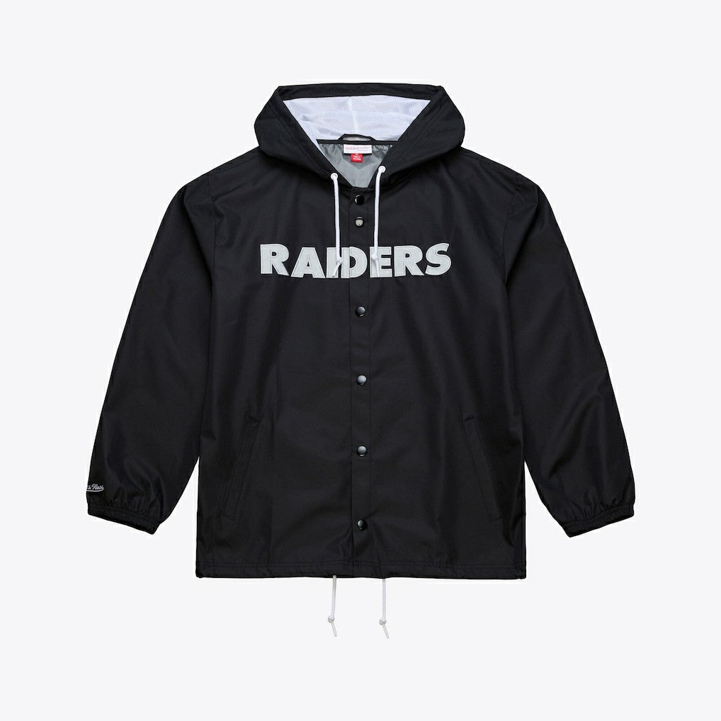 Coaches Full-Snap Hooded Windbreaker Jacket - Las Vegas Raiders Jackets