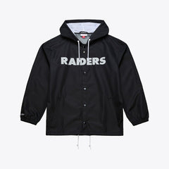 Coaches Full-Snap Hooded Windbreaker Jacket - Las Vegas Raiders Jackets