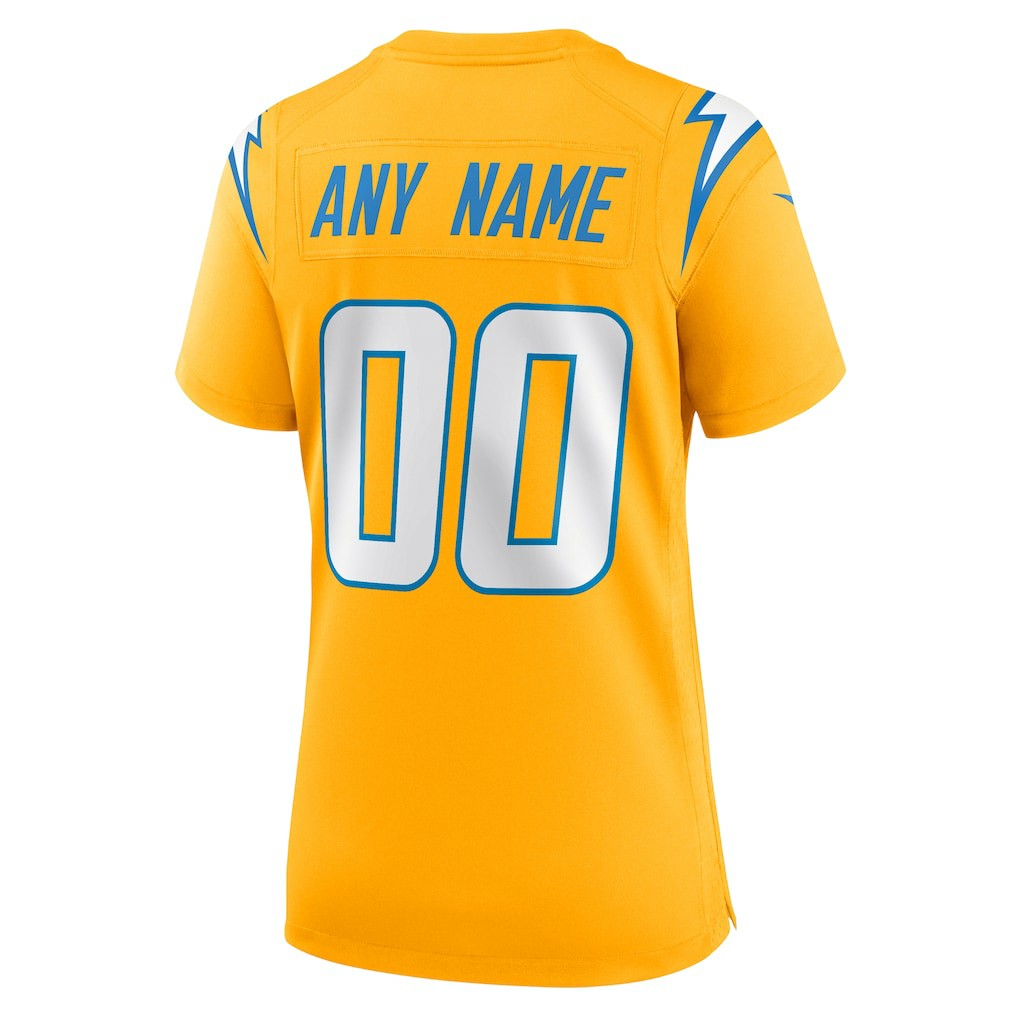 Women's Alternate Charger Power Game Custom Jersey - Los Angeles Chargers Jerseys