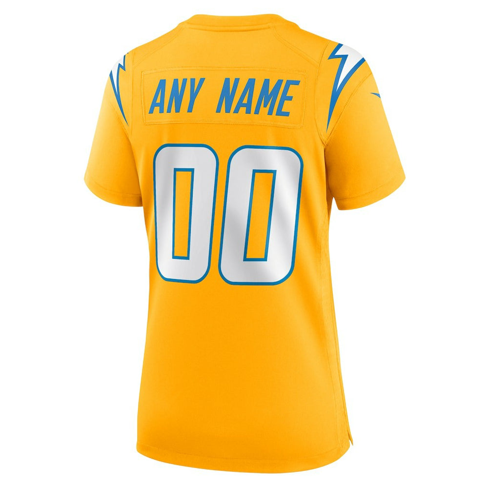 Women's Alternate Charger Power Game Custom Jersey - Los Angeles Chargers Jerseys