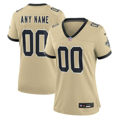 Women's Gameday Golds Alternate Custom Game Jersey - New Orleans Saints Jerseys
