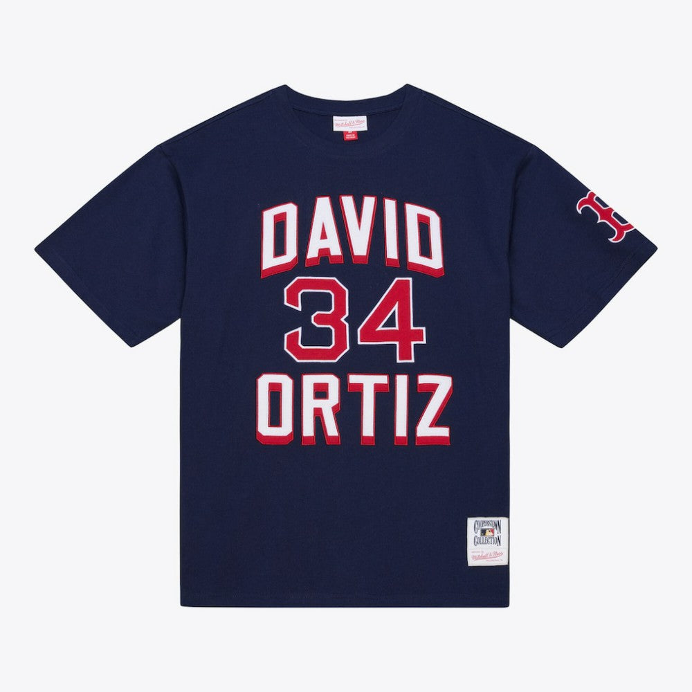 Navy David Ortiz Boston Red Sox Mitchell & Ness Player Collection Premium T-Shirt