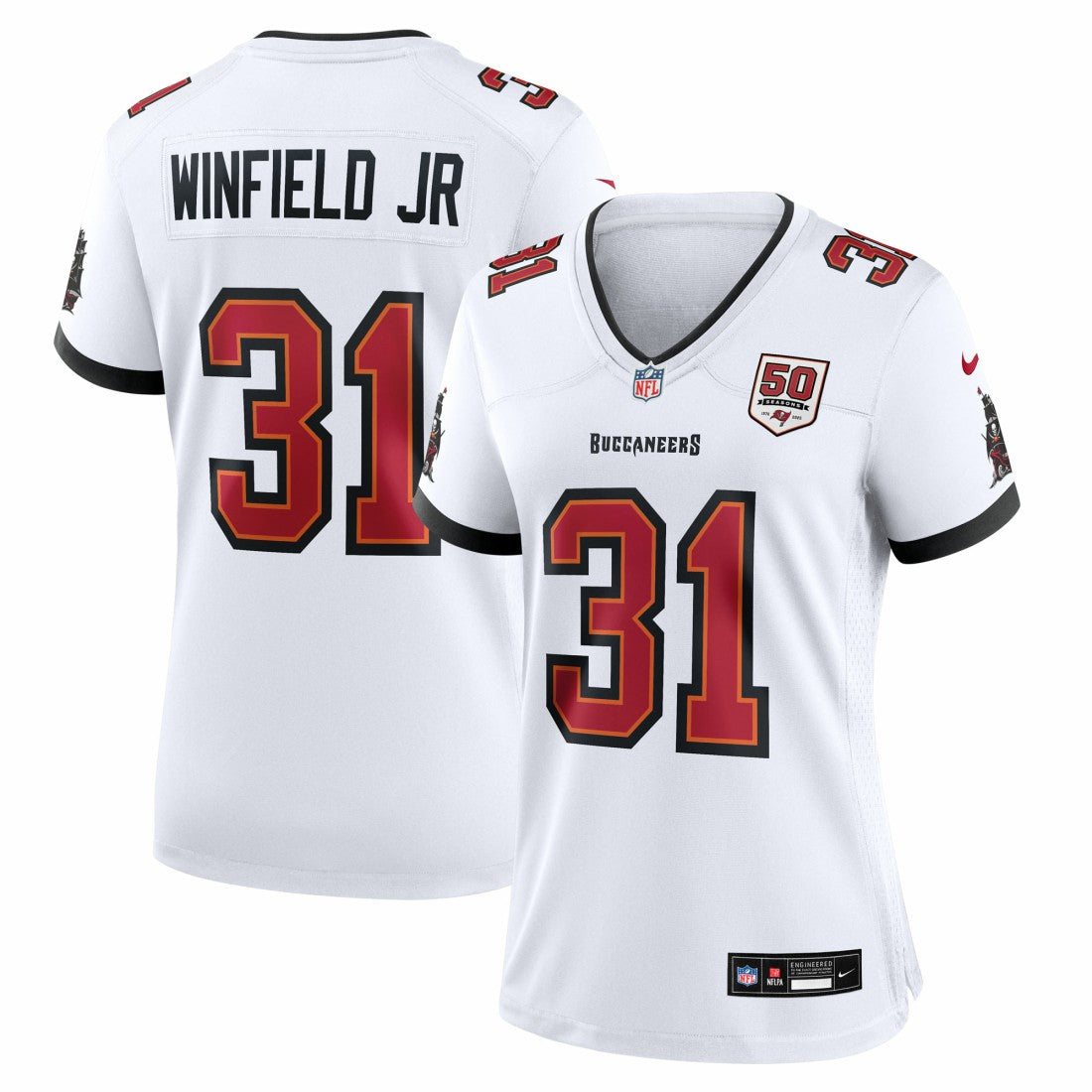 Antoine Winfield Jr.  Women's 50th Season Patch Game Jersey - Tampa Bay Buccaneers Jerseys