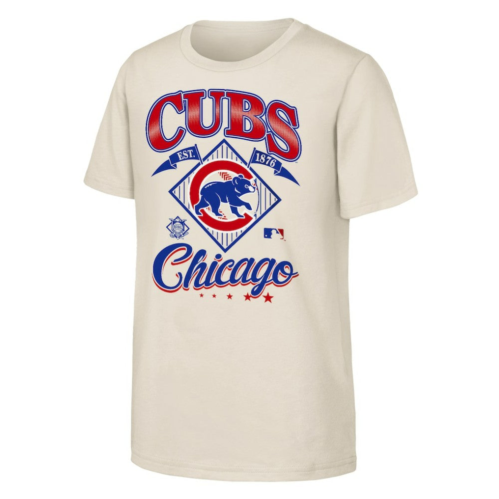 Natural Chicago Cubs Outerstuff Youth Triple Hit T-Shirt