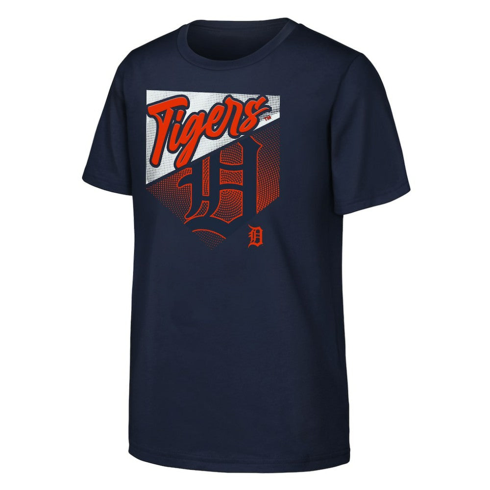 Navy Detroit Tigers Outerstuff Youth Prime Plate T-Shirt
