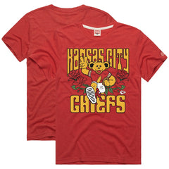 Homage NFL x Grateful Dead Tri-Blend T-Shirt - Kansas City Chiefs T-shirts