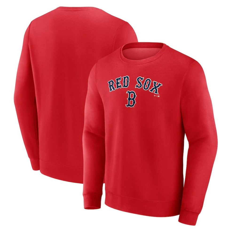 Red Boston Red Sox Team Lockup Sweatshirt