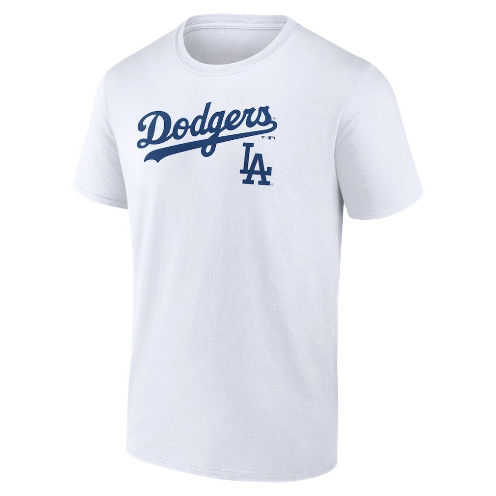 White Los Angeles Dodgers Team Lockup T-Shirt