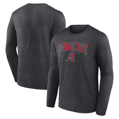Charcoal Arizona Diamondbacks Team Lockup Long Sleeve T-Shirt