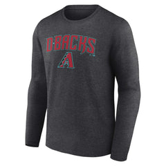 Charcoal Arizona Diamondbacks Team Lockup Long Sleeve T-Shirt