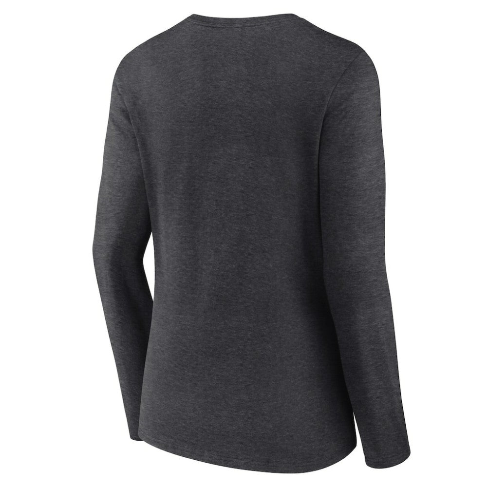 Charcoal Arizona Diamondbacks Women's Team Lockup Long Sleeve V-Neck T-Shirt