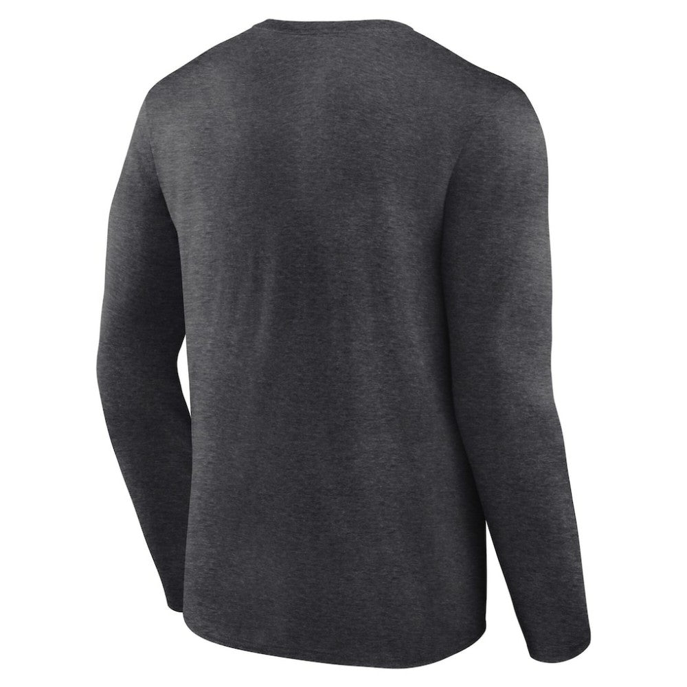 Charcoal Boston Red Sox Team Lockup Long Sleeve T-Shirt