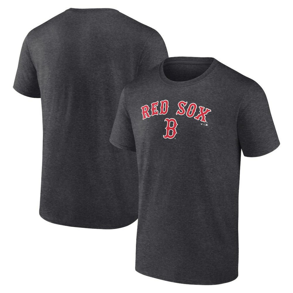 Charcoal Boston Red Sox Team Lockup T-Shirt