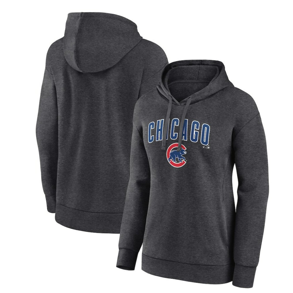 Charcoal Chicago Cubs Women's Team Lockup Hoodie