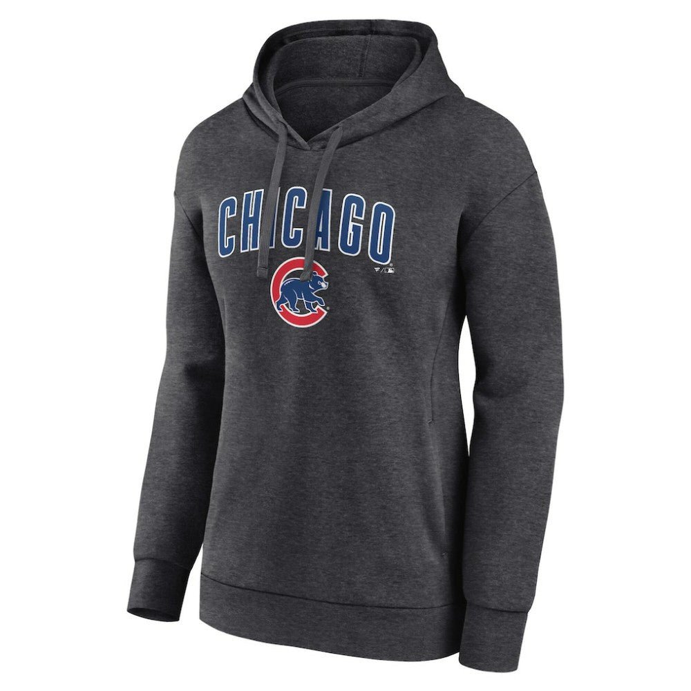 Charcoal Chicago Cubs Women's Team Lockup Hoodie