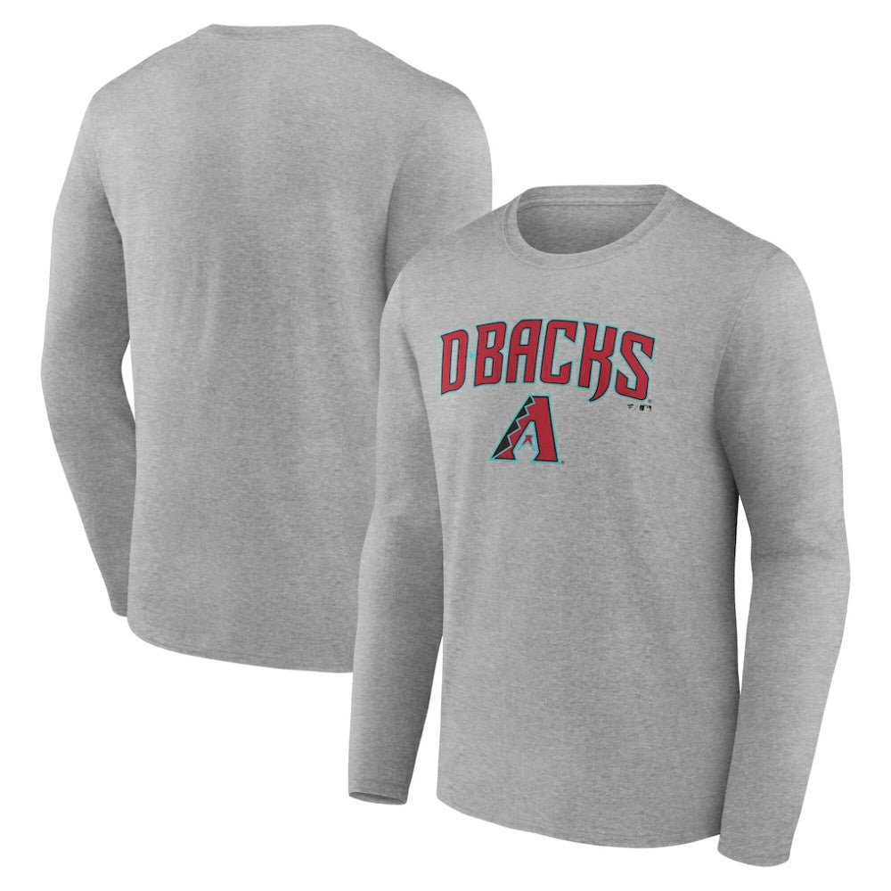Gray Arizona Diamondbacks Team Lockup Long Sleeve T-Shirt